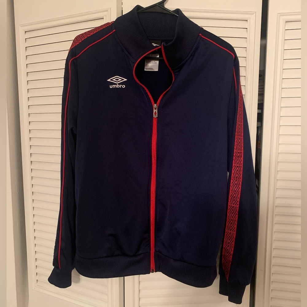 Umbro Navy and Red Track Jacket